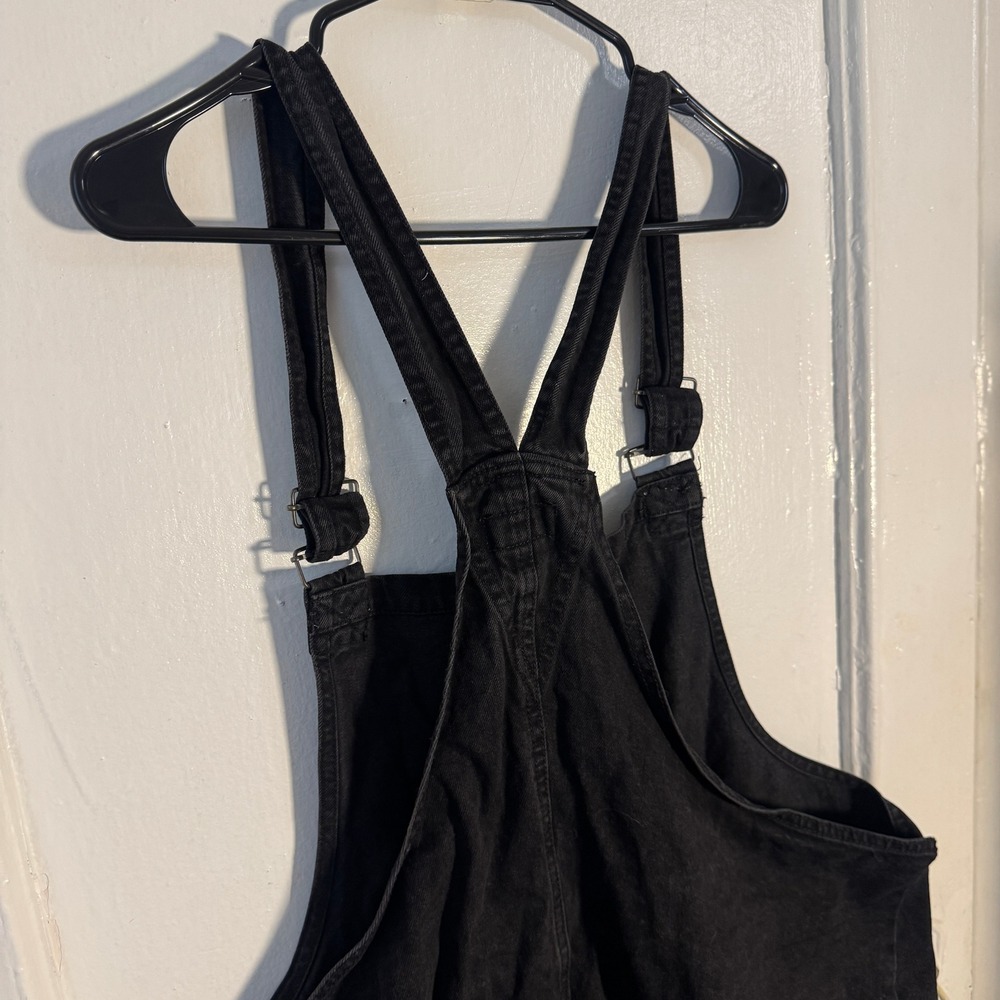 Arizona Jean Co Black Denim Overall Pinafore Dress XXL Womens Grunge Whimsigoth - Picture 8 of 8
